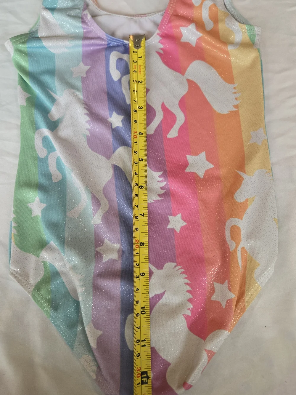 Source Unknown Rainbow Stripe Unicorn Kids One-Piece Swimsuit